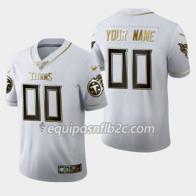 Camiseta Hombre NFL Tennessee Titans Personalizar Nike Blanco Golden Edition 100th